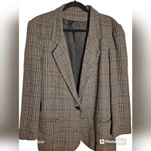 Vintage 90s Sealfons tweed blazer womens size 14.